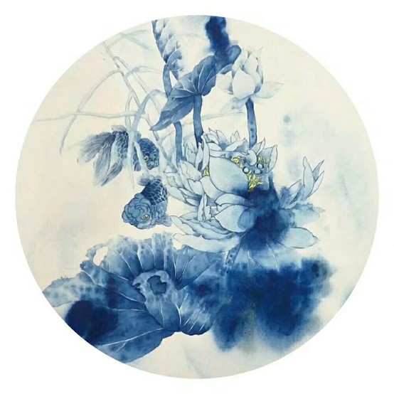 《清荷鱼趣》
