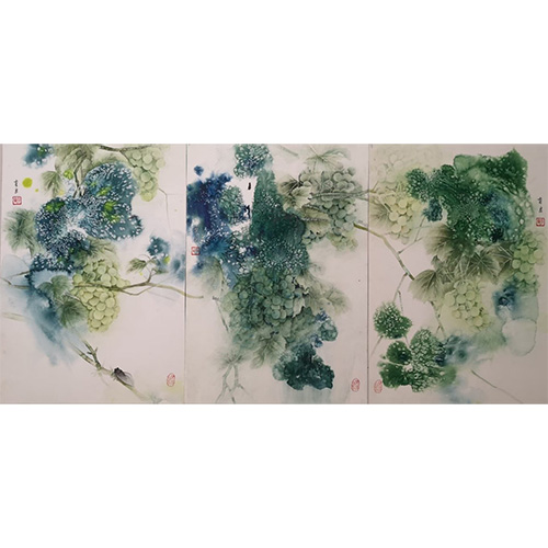 《碧果鸣秋》